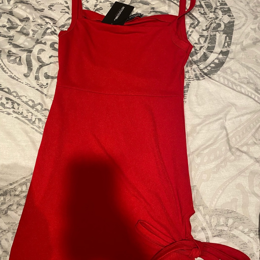 Pretty little thing thigh tie dress